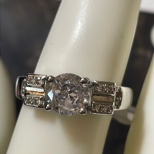 CZ Sterling Silver Plated Ring
